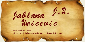 Jablana Umićević vizit kartica